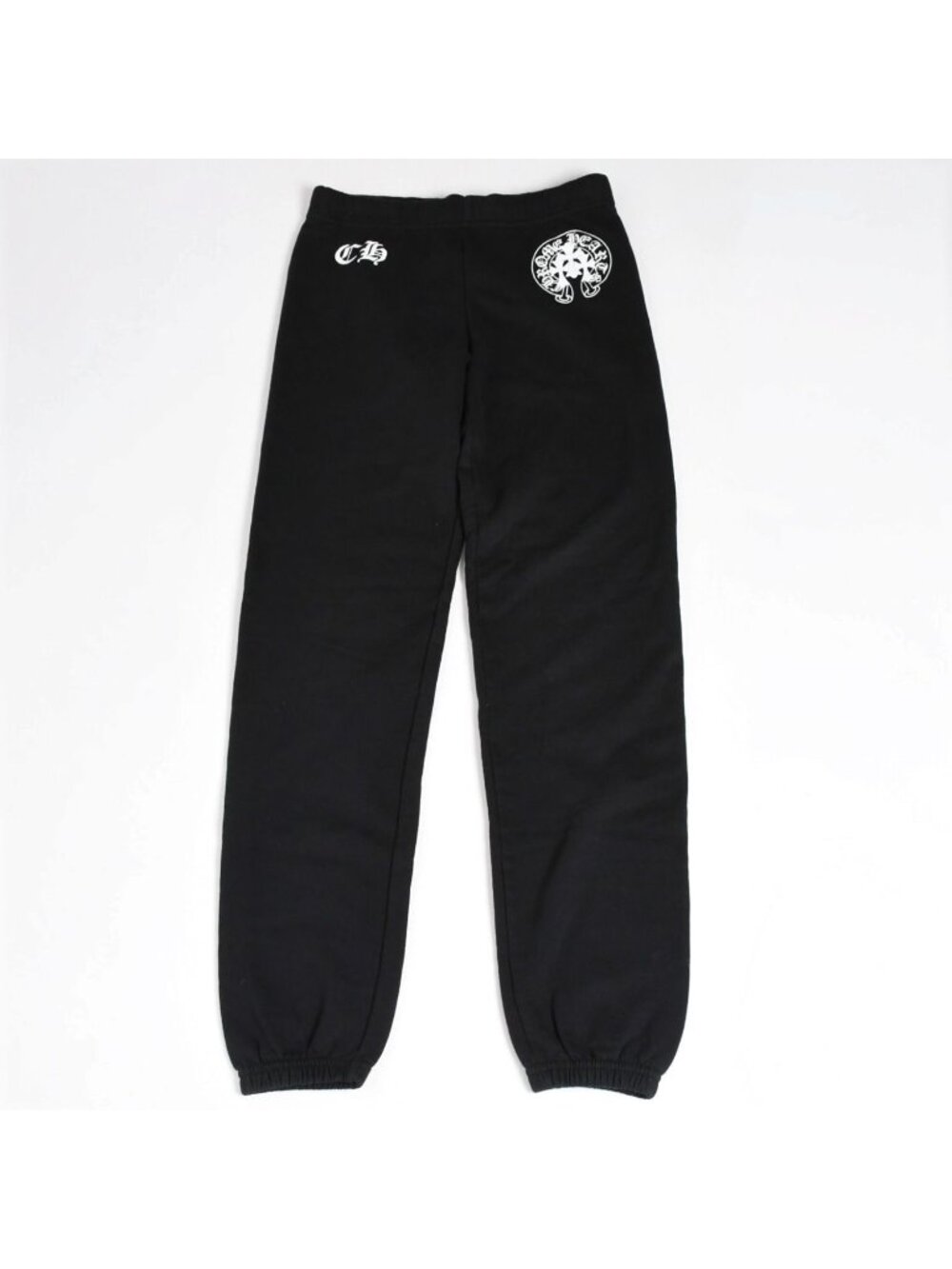 Chrome Hearts Horseshoe Logo Sweatpants CH Cemetery Cross Black Jogger Pants XS
